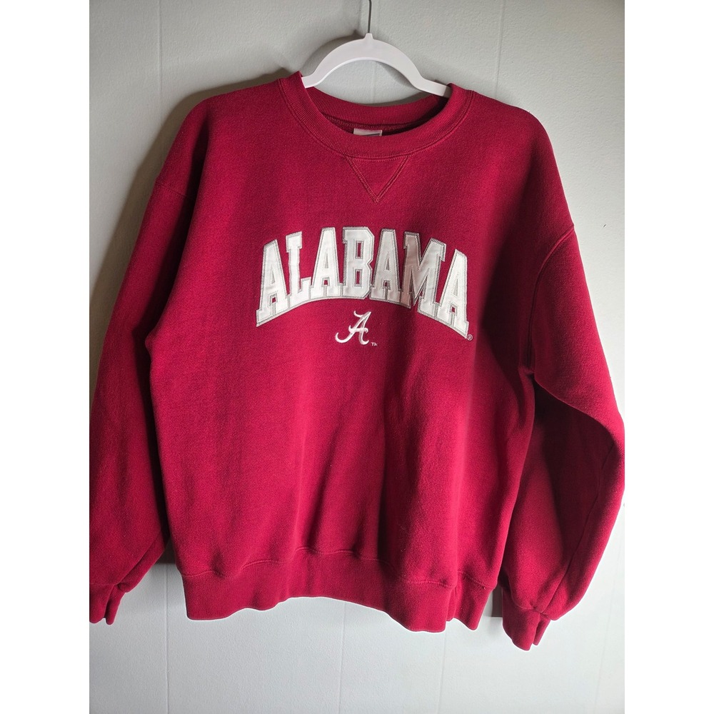 Soffe Alabama Crimson Tide Crewneck Sweatshirt Red Mens Large NCAA Bama Pullover